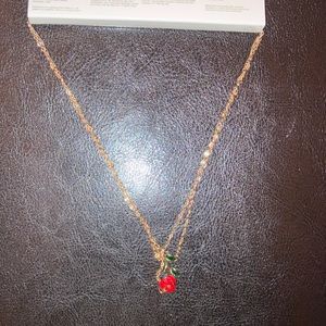 Rose costume necklace